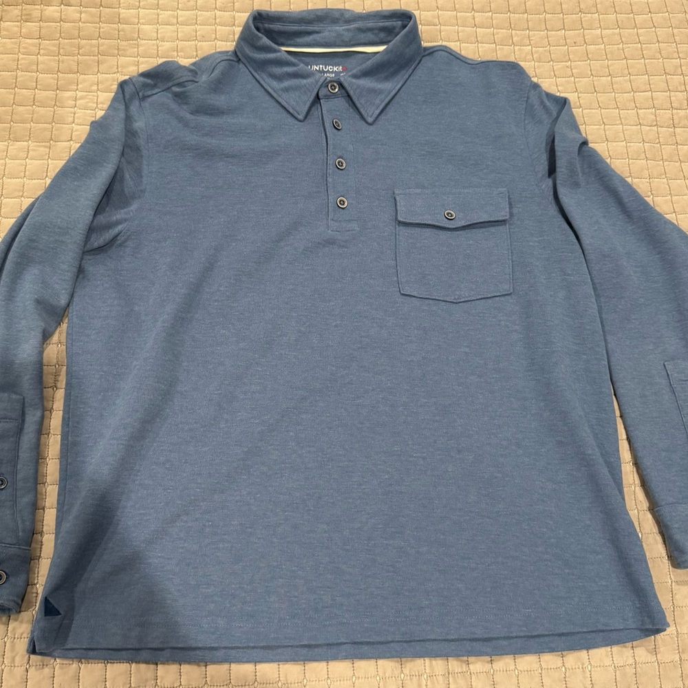 Men's Blue Long Sleeve Shirt